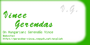 vince gerendas business card